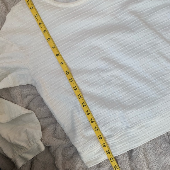 MADEWELL Texture and Thread Bubble Sleeve Top NWOT - Picture 5 of 9